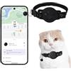 Drqzwp Collare Gps gatto (solo Android), Gps per Gatti Senza SIM Senza Abbonamento, Localizzatore GPS per Gatto Funziona con goo- gle Find My (Collare + localizzatore nero)