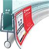 STEIGNER Guarnizione doccia curva UK08 40 cm (1 pz.) trasparente - Guarnizione box doccia verticale per doccia semicircolare o quarto di cerchio con porta 6-8 mm - Materiale flessibile, Impermeabile
