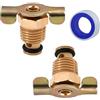 LEONTOOL 1/4 Valvola di scarico del compressore d'aria 2 pezzi 1/4 NPT Raccordo del tubo dell'aria, rubinetto di scarico del serbatoio dell'aria Adattatore del tubo dell'acqua