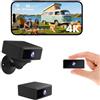 UCOCARE Mini Telecamera Wifi Interno 4K HD Telecamera Wifi/Senza Wifi Microcamera Senza Fili Videocamera Sorveglianza con Visione Notturna, Montaggio Adesivo, Magnetico o con Viti, Per Auto/Casa/Bambini