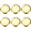 PATIKIL 2 Pollici (50mm) Bocchette D'Aria Circolari, 6 Pezzi Soffitto Ventilazione In Acciaio Inossidabile Griglia Rotonda Fori A Maglie Per Cucina Bagno Armadio Scarpiera, Oro