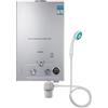 SHENGJINSH Scaldabagno a Gas GPL,con Modalità Inverno ed Estate,Caldaia a Gas da 36KW a Parete senza Serbatoio Scaldacqua Istantaneo,Scaldabagno Gas di Petrolio Liquefatto,Uscita Dell'acqua Calda 18L/min (10L)