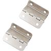 SEIWEI Cerniere triple, a mezza terra e superficie, sul petto, retrò per armadio e porta, accessori per mobili, 2 pezzi, argento