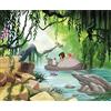 Komar Papier Fototapete - Jungle Book Swimming with Baloo - Größe 368 x 254 cm
