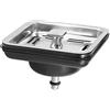 Jrifedptry Tappo quadrato in acciaio inox per lavello da cucina, tappo a rete di scarico per lavello da cucina, tappo a cestello, tappo per rifiuti, elettrodomestici da cucina