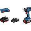 Bosch Professional 18V System Avvitatore a massa battente a batteria GDR 18V-200 (coppia max. 200 Nm, incl. 2 batterie GBA 18V 4.0Ah, caricabatteria rapido GAL 18V-40, in L-Case)