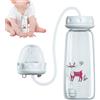 Generico Biberon anti-coliche a mani libere 3 in 1, silicone a tenuta stagna da 240 ml con cannuccia per capezzoli, biberon regolabile a flusso rapido, design portatile a tenuta stagna per casa, hotel, viaggi