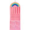 Jkioump Porta Fiocchi Per Capelli | Organizzatore da Parete in Tessuto,Per Fiocchi Fermagli e Capelli Bambini | Per Fascie Gioielli E In Camera Bagno O Ante Armadio Per Bambine E Ragazze