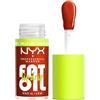 NYX Professional Makeup Fat Oil Lip Drip, Gloss Labbra, Fino a 12H di Idratazione, Maxi Applicatore, Con Squalano, Olio di Lampone e Camemoro, Tonalità Suga Baddie, Profumo Vaniglia e Crema