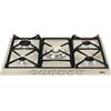SMEG SR775PO PIANO COTTURA GAS, 5 zone di cottura, dimensioni: L 68,5 cm, P 50 piano in Smaltato, Panna
