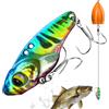 Generic Fislures - Esche da pesca in metallo con gancio | Pesce da lancio di pesci artificiali,Per laghi d'acqua salata all'aperto e fiumi lungomare e kayak trota pesce persico e salmone