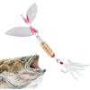 Générique Bassons Bass Spinner Baits, Lours de Fishing Trout,Loro DE per LECRA con gancio di Treble FEATH - Swimaits Spinnerbait Pisxing Accessories Forniture per acqua salata d'acqua