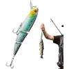 Générique Lettino da pesca multi-articolato, esche da pesca segmentate - Wobbler a naufragio multi-articolazione con ganci tripli | Esche da basso nuoto a lentamente, crankbaits per trota