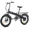 KAISDA Bici Elettrica Pieghevole 20 Pollici,Bicicletta Elettrica Unisex da 36V 10.4Ah,3.0'' Fat Tire fino a 60 km, Display LCD, Portapacchi posteriore, E-CityBike per Donne e Uomini Adulti