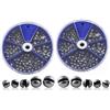 Guidre Pesi per Piombo da Pesca 200 Pezzi, Pesi per Piombi Rimovibili, Diviso da Pesca Split Shot Piombini da Pesca Spaccatura 5 Misure,1g 0.8g 0.6g 0.5g 0.3g