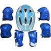 ulafbwur Accessorio 7 pz/set di sicurezza per bambini ginocchiera resistente all'usura assorbimento del sudore accessorio ciclismo casco ginocchio gomito pad set per equitazione pattini ad alta