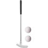Demaxiyad Set di putter da golf da tavolo da ufficio, mini strumento di pratica con testa e manico in lega su entrambi i lati, design compatto da 15,8 cm, ideale per alleviare lo stress e giochi al