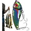 Generic Esca da pesca con gancio swimbait metallico realistico - Esche da pesca a schiena fine per lanciare, per esterni, acqua salata, lago, barca, spiaggia, kayak, riva, trota, salmone,