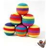 BRTNUP 6 sacchi colorati fatti a mano a maglia, palline per calci ai piedi per adulti, fatte a mano, set di borse colorate all'uncinetto, per giochi all'aperto, feste, giocoleria e hacky bag