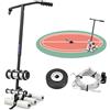 CXRCY Court Line Tape Machine, applicatore per nastro da pavimento, per campi da basket, pickleball e tennis, macchina per tracciare linee con strumento di disegno circolare, altezza regolabile per