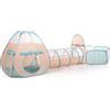 SISTICKER Tenda da gioco per bambini con piscina di palline: tenda da gioco pop-up 3 in 1 con tunnel per gattonare, con borsa per il trasporto