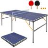 GYMFLEX Tavolo da ping pong professionale, tavolo da ping pong pieghevole e mobile per interni ed esterni, dimensione regolamentare, modalità di riproduzione singola per gioco in famiglia, allenamento