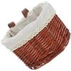 Zerodeko Cestino Resistente Intrecciato per Vintage in Vimini Bicicletta Marrone Superficie Liscia per Ciclismo e Shopping