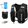 MOLICRAIN Gilet da corsa ultra leggero da 125 g con sacca da 1,5 l a tenuta stagna e asciugamano da polso rinfrescante, zaino da trail running da 5 litri con tasca per telefono, adatto per maratona