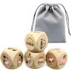 ZoTuoART Set di 4 dadi da gioco in legno per coppie, giochi di ruolo, dadi per adulti divertenti per adulti