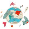 Generico Puzzle Mappa del Mondo per Bambini - Gioco Educativo in Legno sui Continenti - Puzzle Cartina Geografica Colorata - per Bambini e Ragazzi Asilo Scuola 'Infanzia