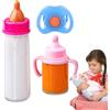 Generico Biberon Per Bambole - Giocattolo Per Finti Allattamenti Per Bambini,Set Alimentazione Bambole Con Bottiglie Latte E Succo A Effetto Scomparsa E Ciuccio Per Bambini 3+