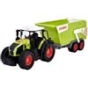 Dickie Toys - CLAAS Farm Trattore cm.64, Trattore giocattolo con meccanismo a ruota libera, per bambini dai 3 anni in su, veicolo da fattoria con luce e suono e molte funzioni, 203739004