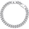 Gamtic Bracciale Uomo con Iniziale A-Z - Nome Iniziali Braccialetto Con Catenina Cubana In Acciaio Inox 21CM Gioielli Compleanno Regalo per Papà Mamma Figlio Nonni Coppia Ragazzo (K)