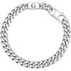 Gamtic Bracciale Uomo con Iniziale A-Z - Nome Iniziali Braccialetto Con Catenina Cubana In Acciaio Inox 21CM Gioielli Compleanno Regalo per Papà Mamma Figlio Nonni Coppia Ragazzo (G)