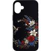 Hummingbird Apparel For Kids and Adults Custodia per iPhone 16 Plus Colibrì Fiori Rose Gigli Uccello Botanico