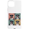 Rottweiler Puppy Lover PS Custodia per iPhone 15 Plus Rottweiler Pet Face Portrait Photobooth con occhiali da sole