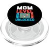 Mom Level Unlocked Gifts Mamma Livello Sbloccato Gravidanza Retrò Festa Della Mamma Gamer Amante PopSockets PopGrip per MagSafe