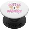 Maglietta Estiva Vacanza Al Mare Sole Re Maglietta Estiva Vacanza Retro Beach Vintage Sun Coffee PopSockets PopGrip Adesivo