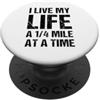 Racing Car Lover Apparel Vivo la mia vita da amante delle auto a 1/4 di miglio PopSockets PopGrip Adesivo