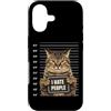 Funny Mugshot Cat Lover Custodia per iPhone 17 Divertente foto segnaletica del gatto criminale arrestato I Hate People Cat Lover
