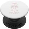 Maglietta Estiva Vacanza Al Mare Sole Re Maglietta Estiva Vacanza Retro Beach Vintage Sun Coffee PopSockets PopGrip Adesivo