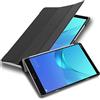 Cadorabo Custodia Tablet per Huawei MediaPad M5 8 (8.4 Zoll) in NERO SATIN - Copertura Protettiva Molto Sottile di Similpelle in Stile Libro CON Auto Wake Up e Funzione Stand