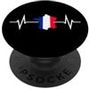 Magliette E Regali Per Gli Amanti Della Bandiera Francese Contorno Del Paese Battito Cardiaco PopSockets PopGrip Adesivo