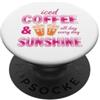 Maglietta Estiva Vacanza Al Mare Sole Re Maglietta Estiva Vacanza Retro Beach Vintage Sun Coffee PopSockets PopGrip Adesivo