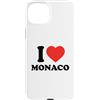 I Love Cities Apparel Custodia per iPhone 15 Plus I Love Monaco Vacation Montecarlo Costa Azzurra Viaggi