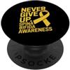 Spina Bifida Warrior Gifts for Women and Spina Bifida Mese di sensibilizzazione Giugno Spina Bifida gialla PopSockets PopGrip Adesivo