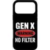 Gen X Vibe Collective Custodia per iPhone 17 Pro Max Avviso Gen X Nessun filtro Generazione X Attitude