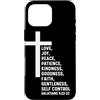 Church Bible Verses for Pastor Clergy Pr Custodia per iPhone 16 Pro Max Galati 5:22 5 22 Dio Gesù Cristiano Frutta Spirito Amore