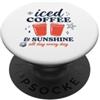 Maglietta Estiva Vacanza Al Mare Sole Re Maglietta Estiva Vacanza Retro Beach Vintage Sun Coffee PopSockets PopGrip Adesivo