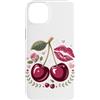 Fruit Cherries Lover Gifts Custodia per iPhone 14 Plus Red Lips and Cherries Cherry Lover Fruit Retro